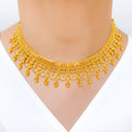 Lavish Beaded Tassel 22k Gold Set