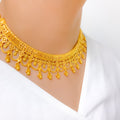 Lavish Beaded Tassel 22k Gold Set