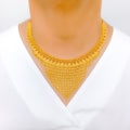 Regal Chandelier Draped Necklace 22k Gold Set