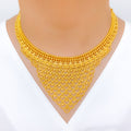 Regal Chandelier Draped Necklace 22k Gold Set