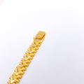 Men's Alternating Link 22k Gold Bracelet