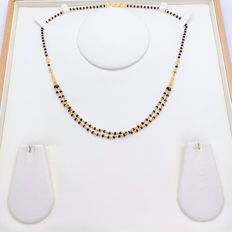 Elegant Double Line Mangal Sutra Necklace