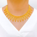 Decadent Draped Necklace 22k Gold Set