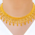 Decadent Draped Necklace 22k Gold Set