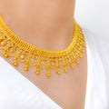 Decadent Draped Necklace 22k Gold Set