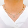 Sophisticated Marquise Drop Diamond Necklace