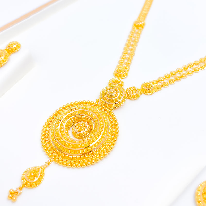 Ornate Dome Long 22k Gold Set