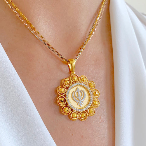 Spoke Style Khanda Pendant