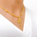Lovely Tassel 22k Gold Necklace Set