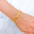 Dainty Delicate Wavy 22k Gold Bangles