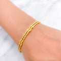 Dainty Delicate Wavy 22k Gold Bangles