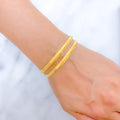 Chic Dotted 22k Gold Bangles