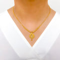 Striking Pear Drop 22k Gold Necklace Set