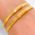 Chic Dotted 22k Gold Bangles