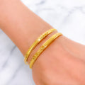 Chic Dotted 22k Gold Bangles