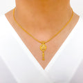 Petite Tassel Style 22k Gold Necklace Set