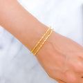 Timeless Evergreen Reflective 22k Gold Bangles