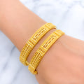 Extravagant High Finish Bangle 22k Gold Pair