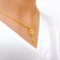 Trendy Drop 22k Gold Necklace Set