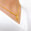 Special Gold Beaded 22k Gold Necklace Set