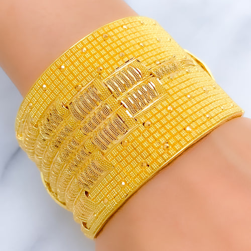 Opulent Burj Bridal 22k Gold Bangle