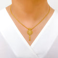 Rounded Classic 22k Gold Necklace Set