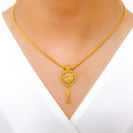 Rounded Classic 22k Gold Necklace Set