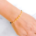 Fancy Dotted Orb 22k Gold Bracelet