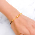 Fancy Dotted Orb 22k Gold Bracelet