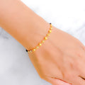 Dainty Alternating Bead 22k Gold Bracelet
