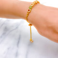 Exclusive Adjustable CZ 22k Gold Bracelet