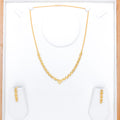 Reflective X Link 22k Gold Necklace Set