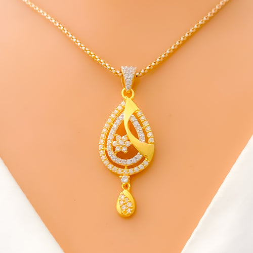 bright-trendy-dual-drop-cz-pendant