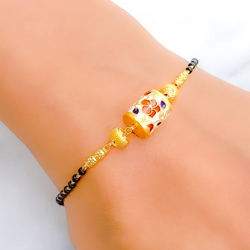 Classy Dotted Orb 22k Gold Bracelet