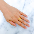 Chic Open Marquise 22k Gold Ring