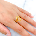Chic Open Marquise 22k Gold Ring