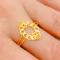 Chic Open Marquise 22k Gold Ring