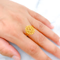 Tasteful Radiant Gold Ball 22k Gold Ring