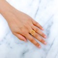 Distinct Tapered Chain Link 22k Gold Ring