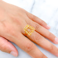 Distinct Tapered Chain Link 22k Gold Ring