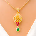 22k-gold-Upscale Colorful CZ Pendant