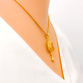 22k-gold-Majestic Honey Comb CZ Pendant 