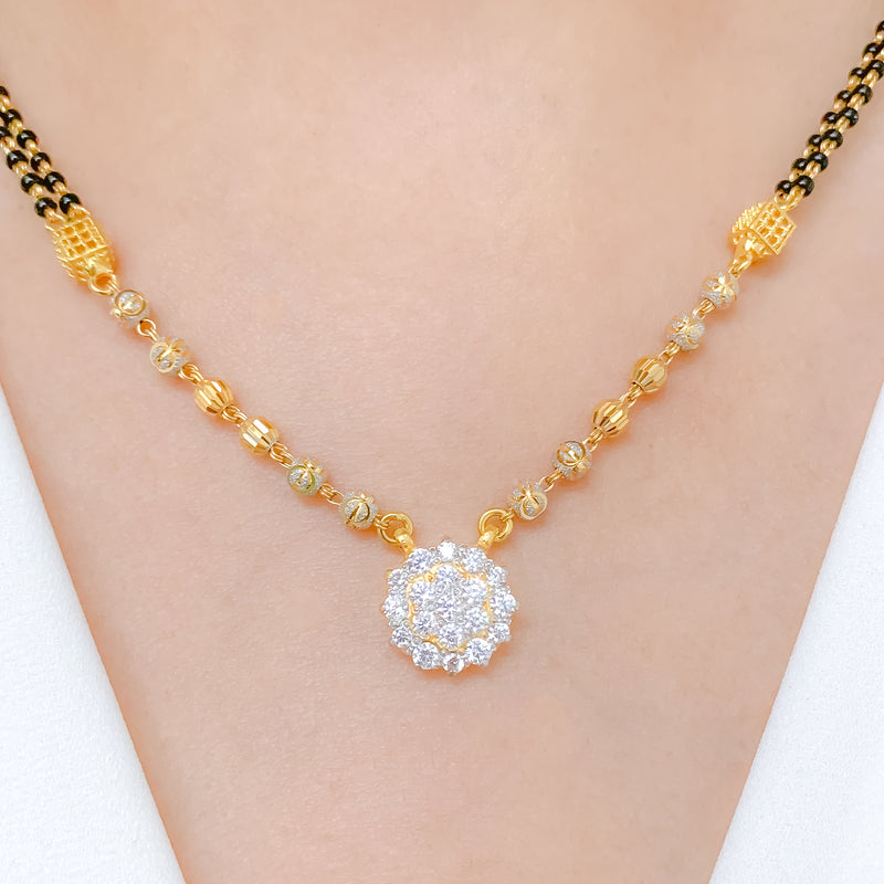 Traditional CZ Cluster Necklace
