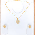 Exclusive Oval Wired 22k Gold Pendant Set