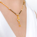Festive CZ + Black Bead Necklace