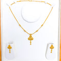 Lovely Tassel 22k Gold Necklace Set