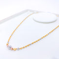 Shimmering Three-Tone Necklace Set