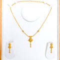 Dressy Beaded Accented 22k Gold Necklace Set