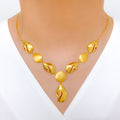 Contemporary High Finish 22k Gold Necklace Set