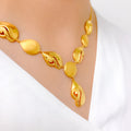 Contemporary High Finish 22k Gold Necklace Set